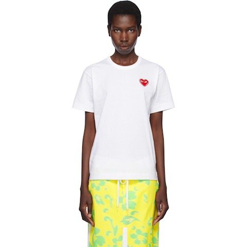 Comme des Garcons PlayRed Heart 白水钻标志T恤