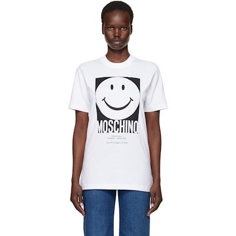 MoschinoSmiley 白色T恤