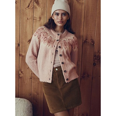 Corduroy 半身裙 米色 S码