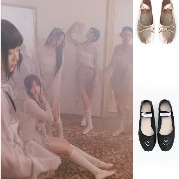 Black Crystal 芭蕾平底鞋