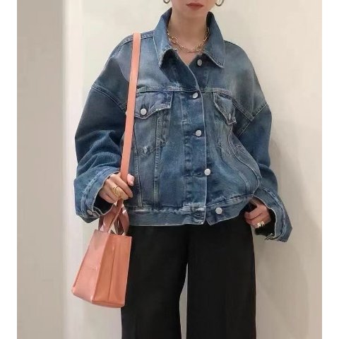 Blue 休闲牛仔短夹克