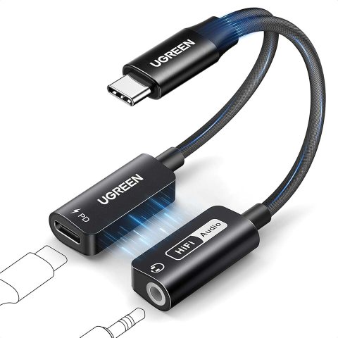 磁吸音频转接头 USB C转3.5mm 60W快充
