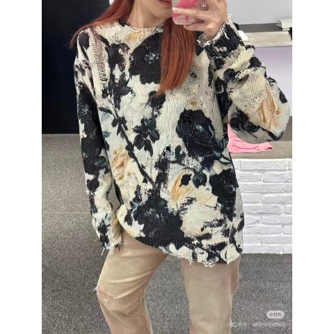 Off-White 印花宽松毛衣