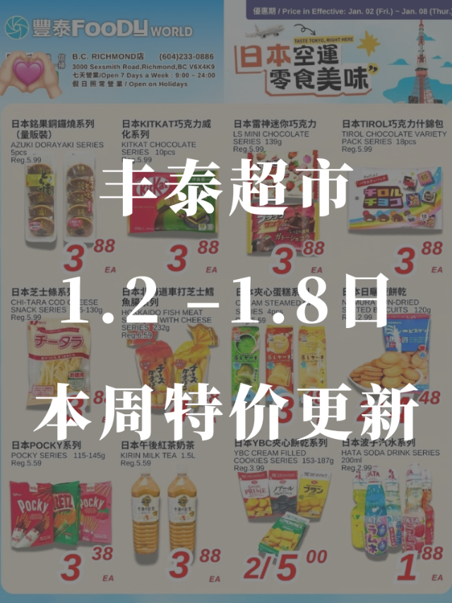 1.2 –1.8日，丰泰超市开年一...
