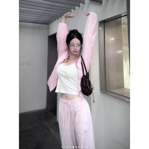 Essentials 3-Stripes 宽松抓绒裤