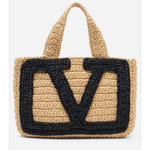 Valentino GaravaniViva Superstar 拉菲草小托特包