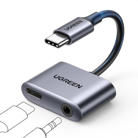 USB C转3.5mm音频转接头 60W快充