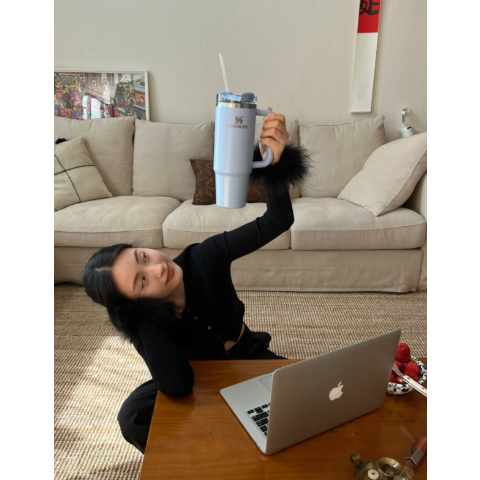 Stanley一颗露珠蓝H2.0 不锈钢吸管杯 40盎司