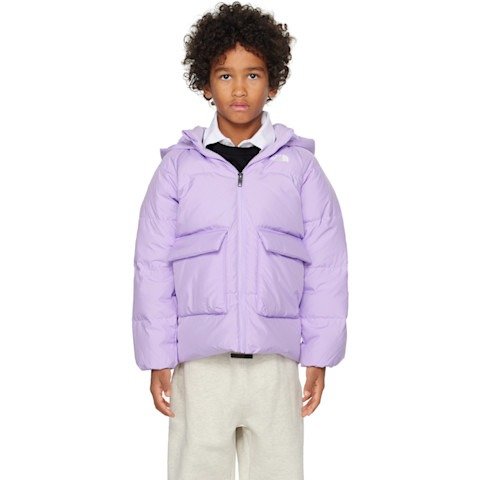 thenorthface 儿童羽绒连帽紫色外套