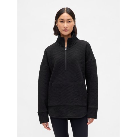 Fit 半拉链夹克 菱格绗缝