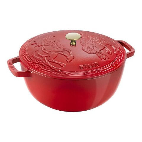 Zwilling马到成功！！！！Staub 马年铸铁锅 4.8L 黑色