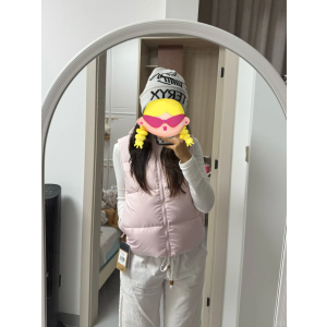 thenorthface 连帽羽绒马甲 粉色款