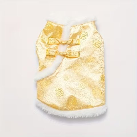 Thickened Fleece 新年宠物唐装 适用2-24磅