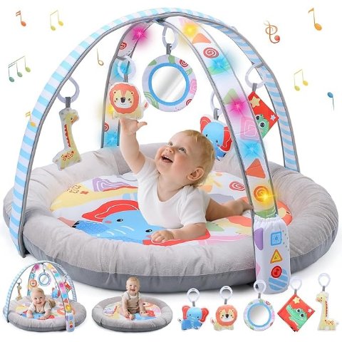 cute stone 婴儿健身音乐爬行垫 