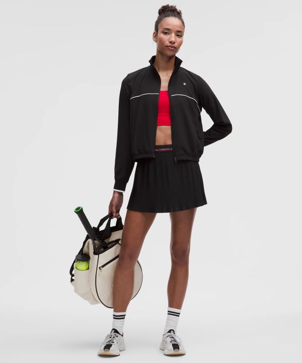 Logo-Waist 网球长裙 微褶中腰