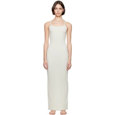 Green 棉质吊带长连衣裙