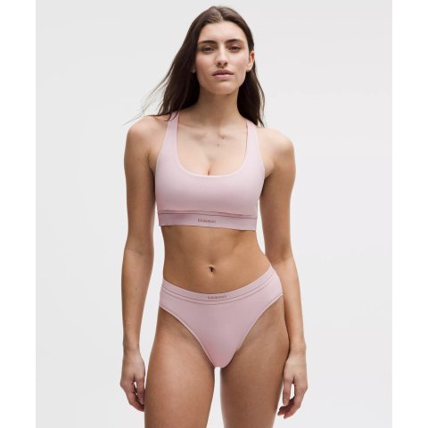 Logo 棉质罗纹背心文胸 A–C杯