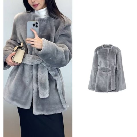 TotemeShearling 夹克羊羔毛款