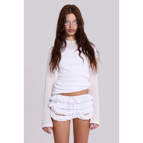 Mya 荷叶边短裤 白色