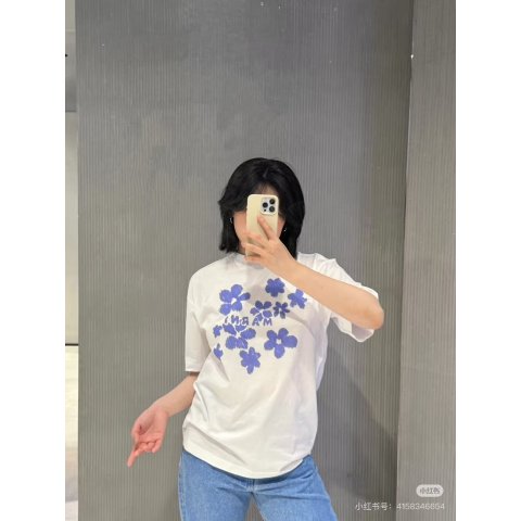 MarniCotton Daisy 花园T恤 白色