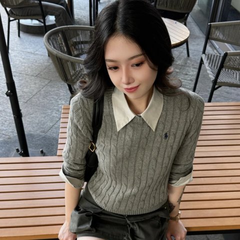 Logo 针织毛衣 刺绣