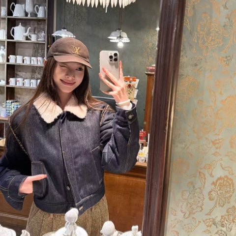 Navy Ovalo de-Nimes 牛仔棒球夹克