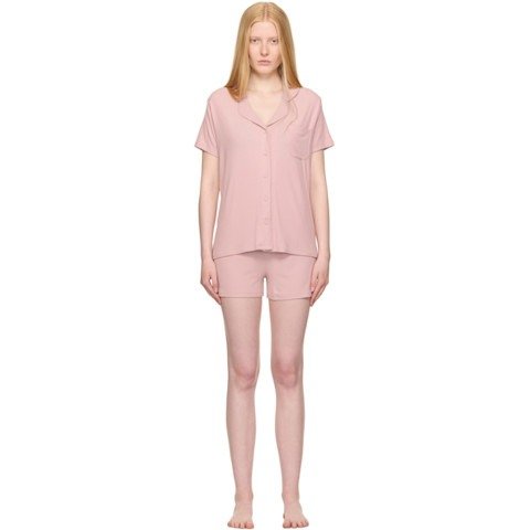 Pink 短袖睡衣套装 柔软