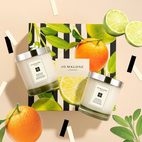 Jo Malone鼠尾草与海盐+青柠罗勒和柑橘蜡烛