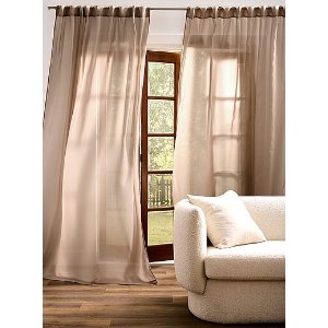 纯色透纱窗帘 两片装