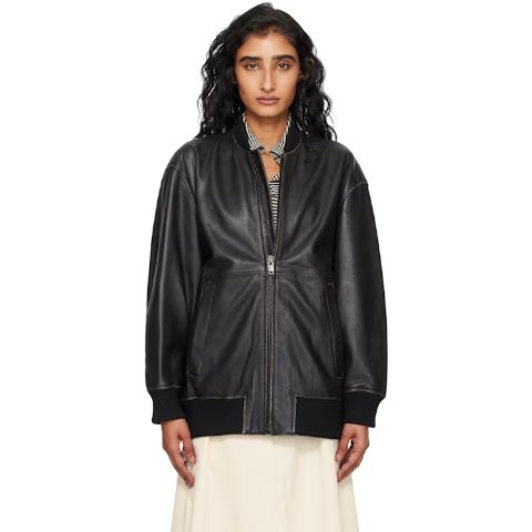 Tattico 黑色皮夹克