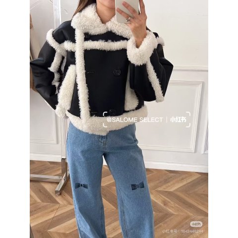 Stand Studio短款黑白夹克