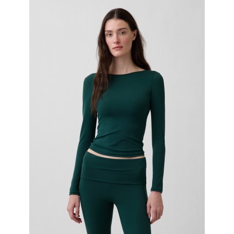 GapFit 光滑船领T恤