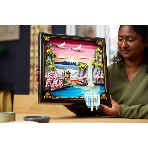 LegoJapanese 樱花风景画