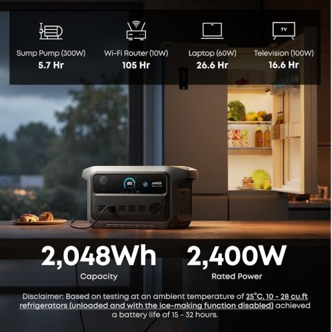 Anker SOLIX C2000 便携电站 2代 2400W 2048Wh