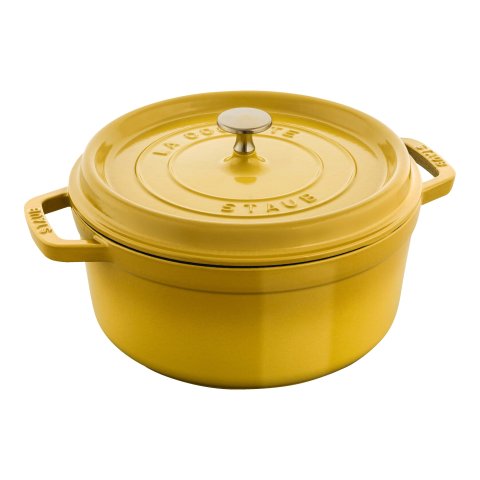 ZwillingStaub La Cocotte 圆形珐琅铸铁锅 3.7L 柠檬色