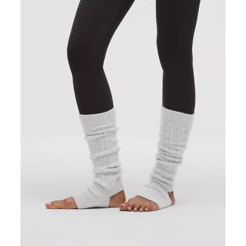 Cable-Knit 羊毛混纺护腿