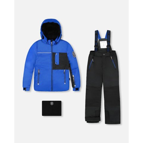 Two-Piece 拼色童雪服套装 黑色