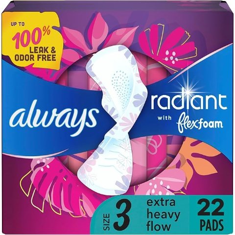Always Radiant 夜用卫生巾 22片
