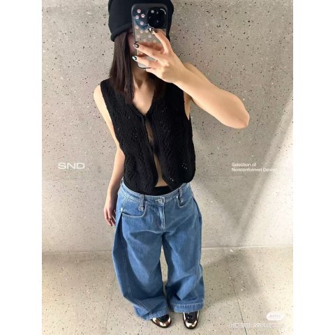 Black Argyle 针织背心