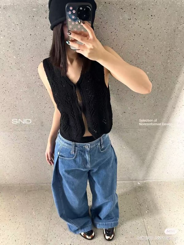 Black Argyle 针织背心