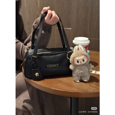 Versace宁艺卓丁禹兮同款Tag 保龄球肩包