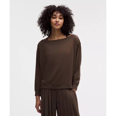 BeCalm 舒适宽松船领长袖