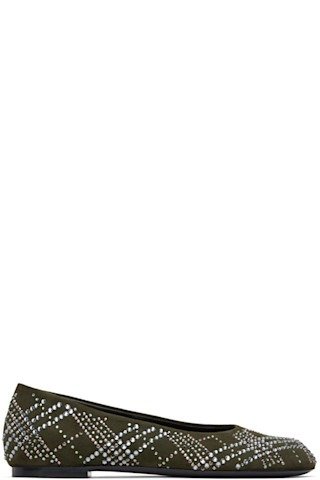 Baby Ballerina 卡其色皮革平底鞋