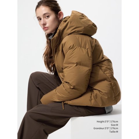 女士无缝羽绒外套