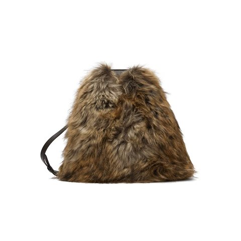 MM6 MAISON MARGIELA新款！Brown & Beige 仿皮草包