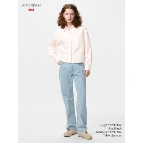 直筒牛仔裤 女士加长款