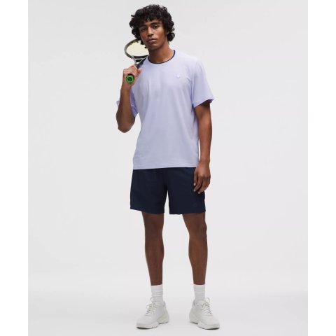 UV-Protective 条纹网眼网球T恤