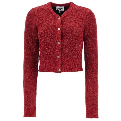 GanniLogo 刺绣针织开衫