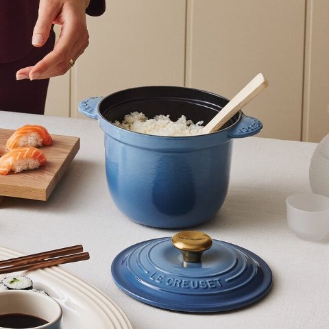 Le Creuset渐变色，米饭多吃一碗Rice Pot 不粘锅 3L