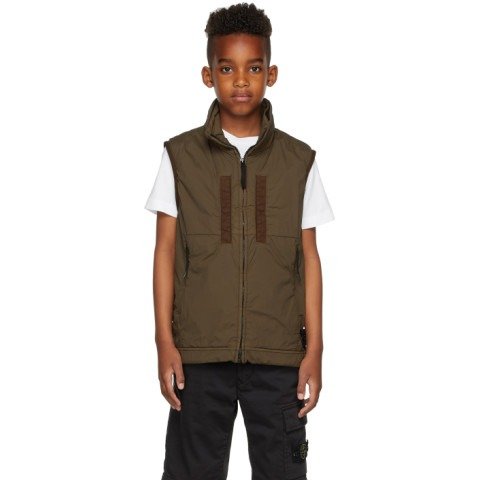 Stone Island JuniorKids 绿色尼龙马甲